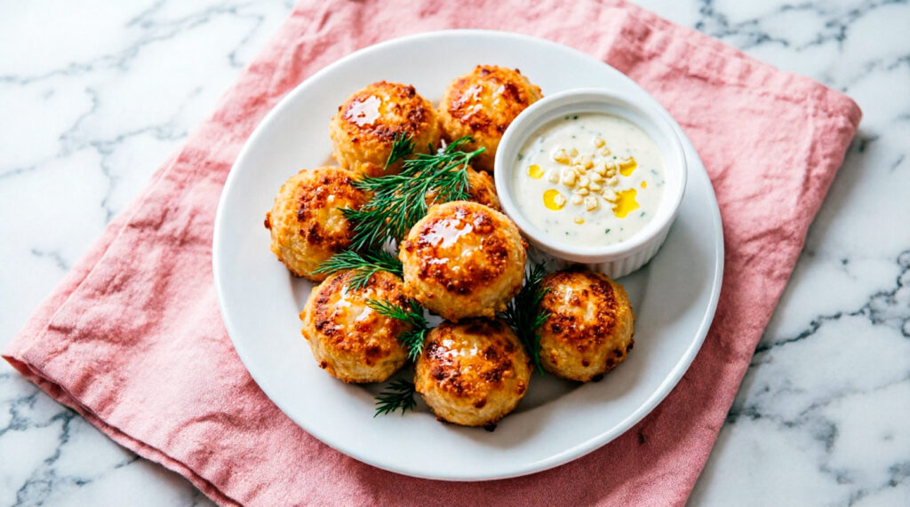 Сырные шарики с чесноком
